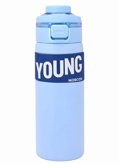 Mobcos Mobcos 304 Stainless Steel Double Wall Vacuum Insulated Cup with Bounce Lid Straw 650ml Hiking Sports Water Bottle (Blue)